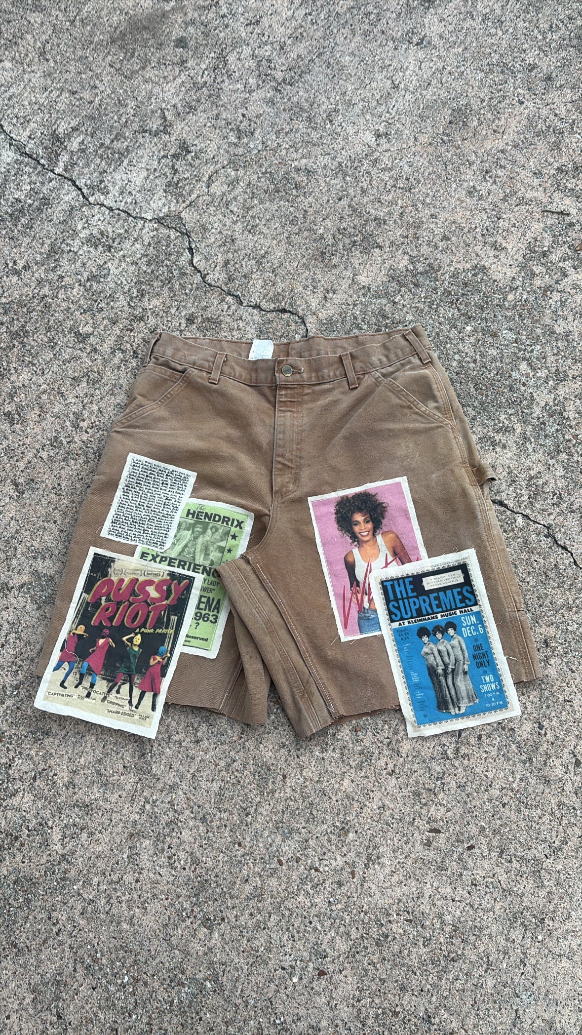 Patched Carhartt jorts